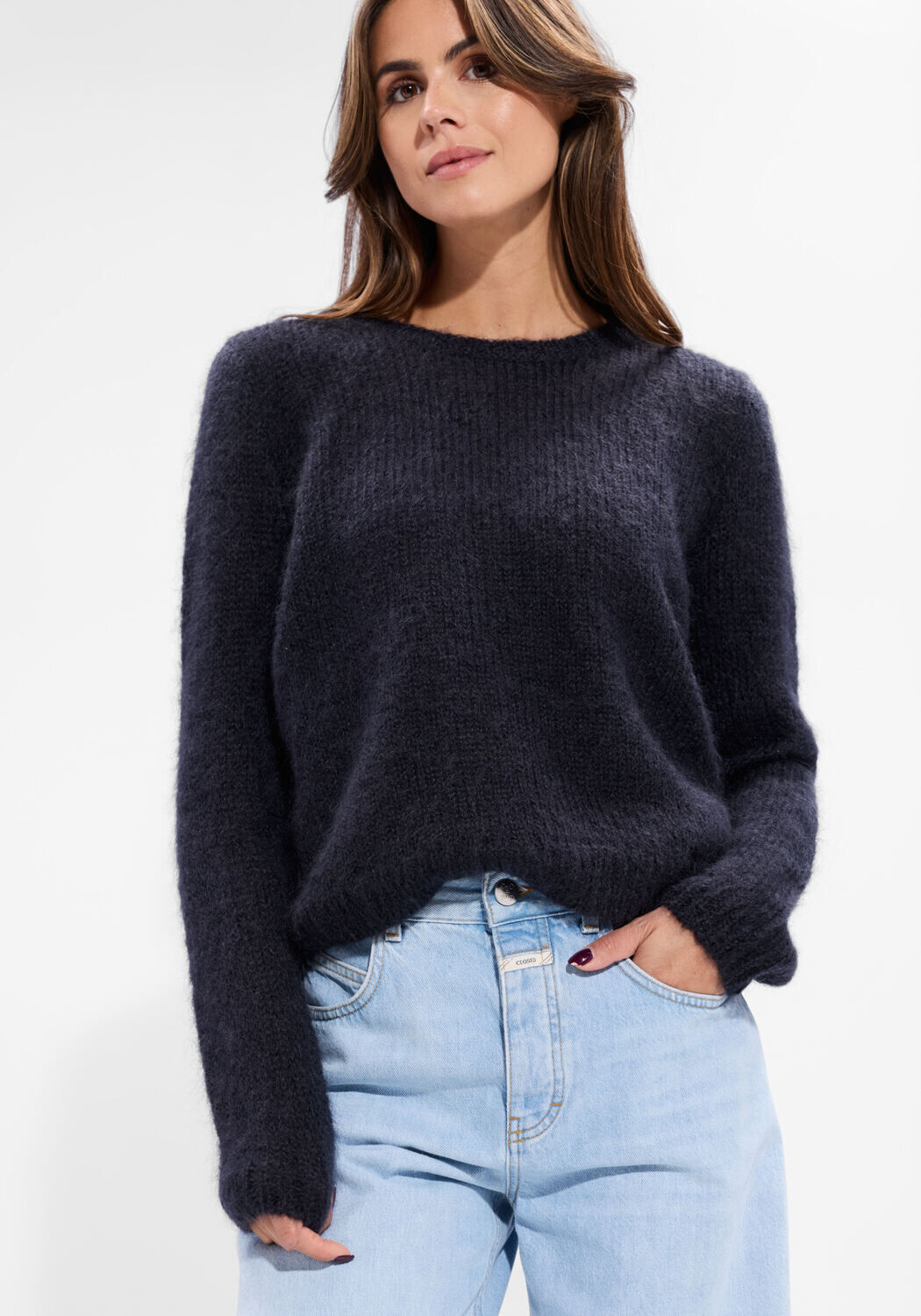 Donkergrijze DES PETITS HAUTS Trui CHOUKY - large