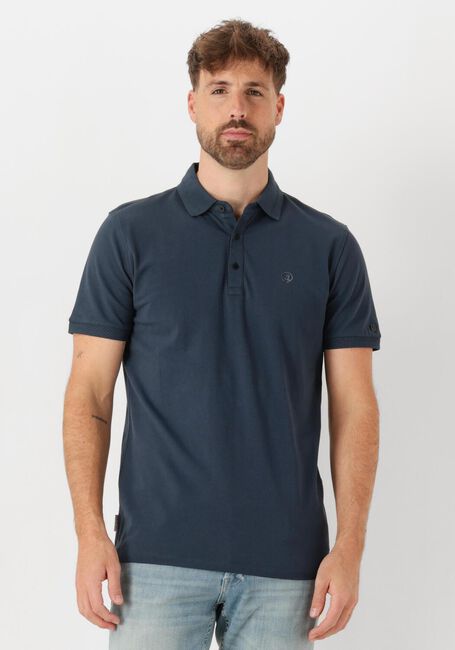 Blauwe CAST IRON Polo SHORT SLEEVE POLO FINE PIQUE ESSENTIAL - large