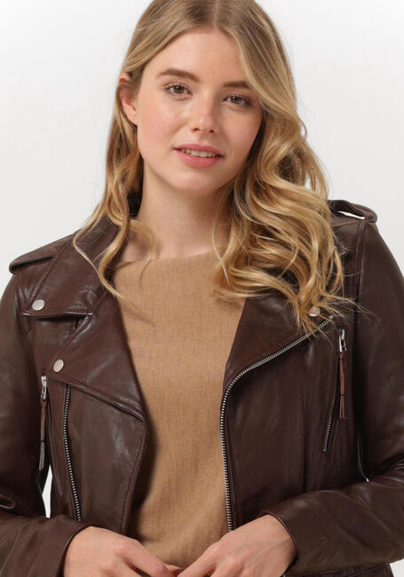 Bordeaux GOOSECRAFT Leren jas MILENA JACKET - large