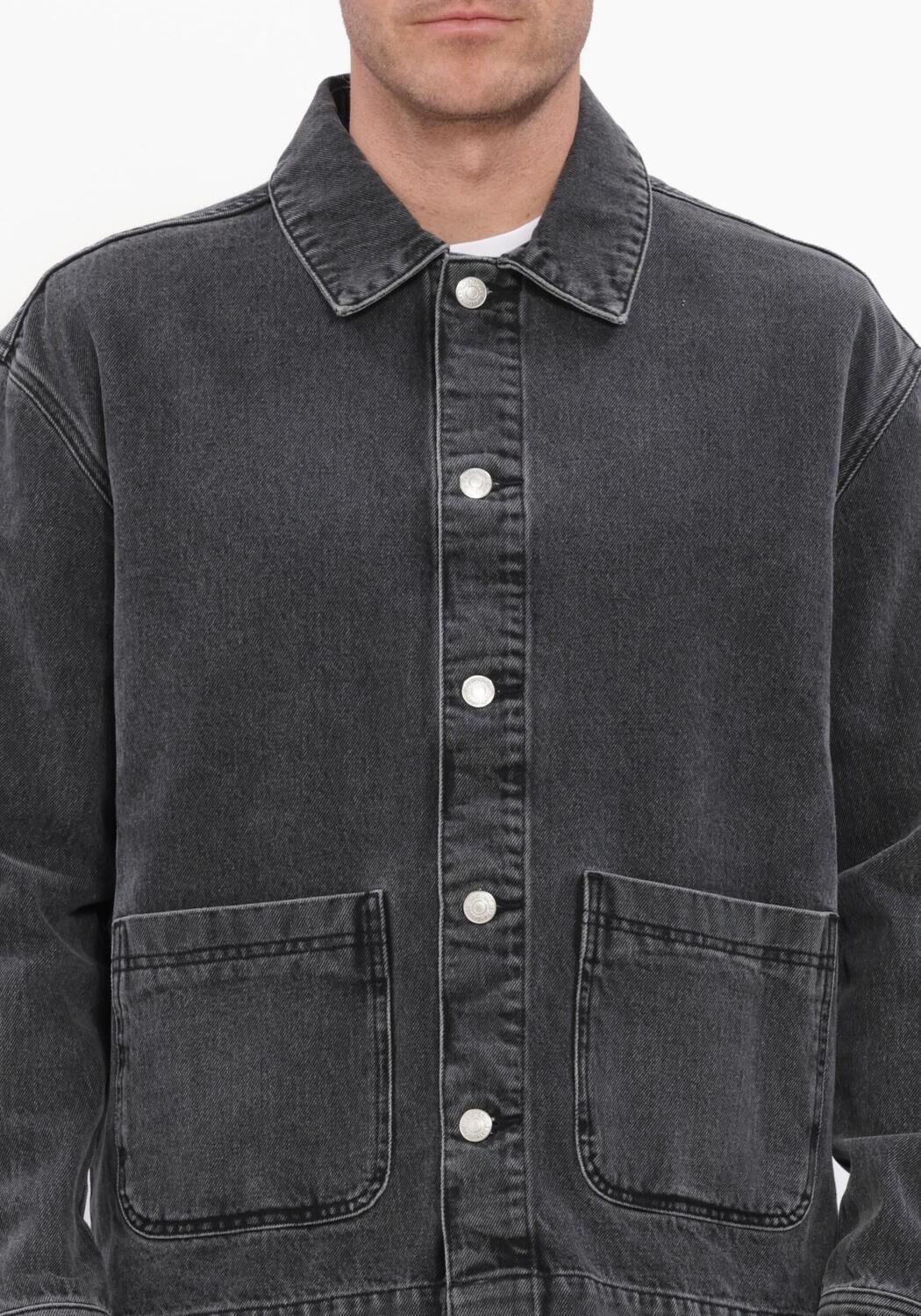 Zwarte RESTER&Ouml;DS Overshirts RTNATHAN OVERSHIRT - large