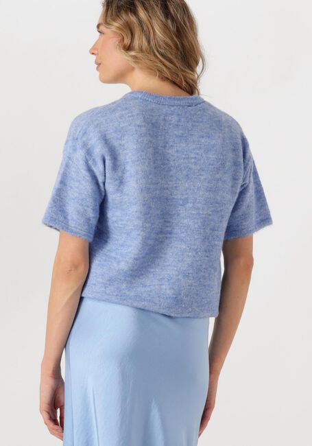 Lichtblauwe SELECTED FEMME T-shirt SLFMALINE-LILIANA 2/4 KNIT O-NECK - large