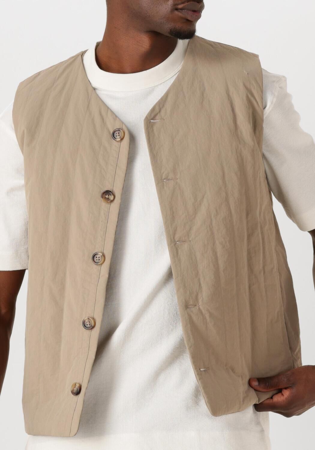 SELECTED HOMME Heren Colberts Slhalbert Gilet Zand