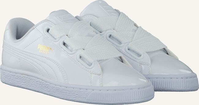 Witte PUMA Sneakers BASKET HEART PATENT Witte PUMA Sneakers BASKET HEART PATENT - large