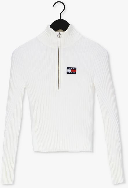Witte TOMMY JEANS Sweater TJW HALF ZIP THRU SWEATER - large