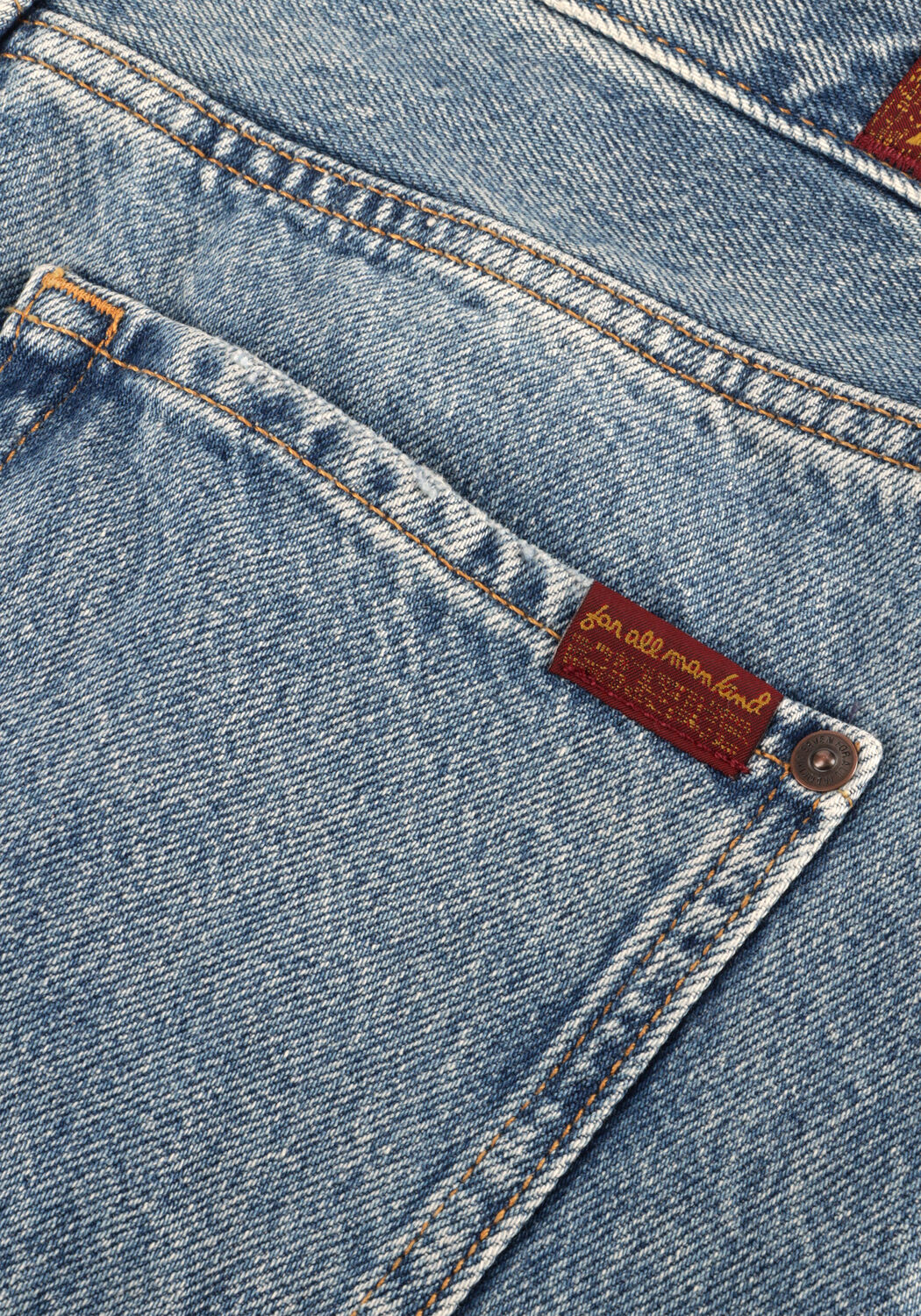 Blauwe 7 FOR ALL MANKIND Wide jeans LOLA SHORTS WAVE - large