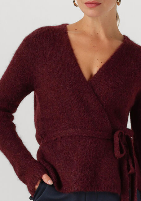 Bordeaux SELECTED WOMEN Trui SLFGABELLA LS KNIT BELT CARDIGAN - large