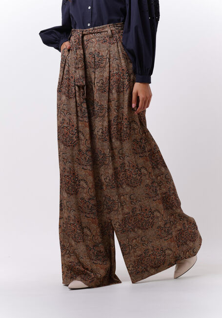 Bruine BY-BAR Wijde broek VIDE PAISLEY PANT - large