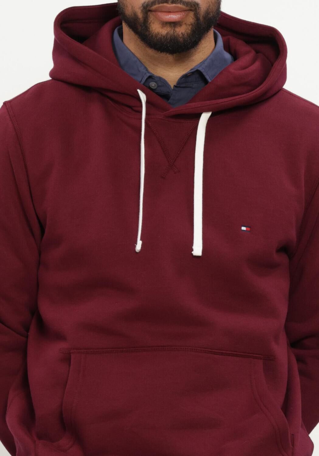 Bordeaux TOMMY HILFIGER Sweater ESS SEASONAL FLEECE HOODY - large