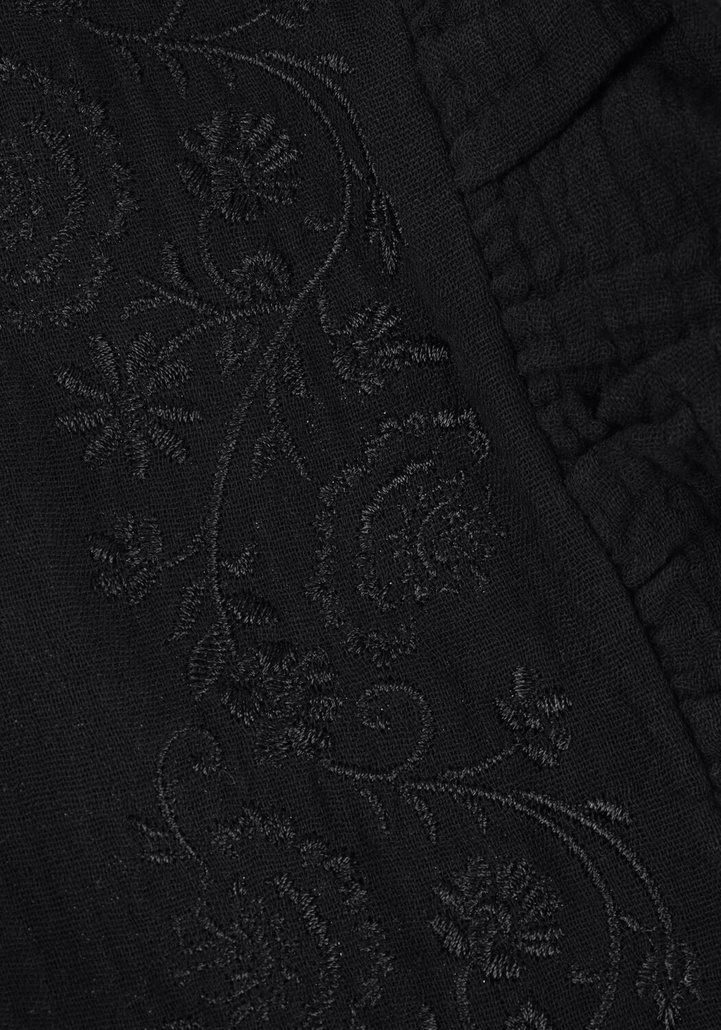 Zwarte LOOXS Blouses 10SIXTEEN MOUSSELINE EMBROIDERY TOP - large