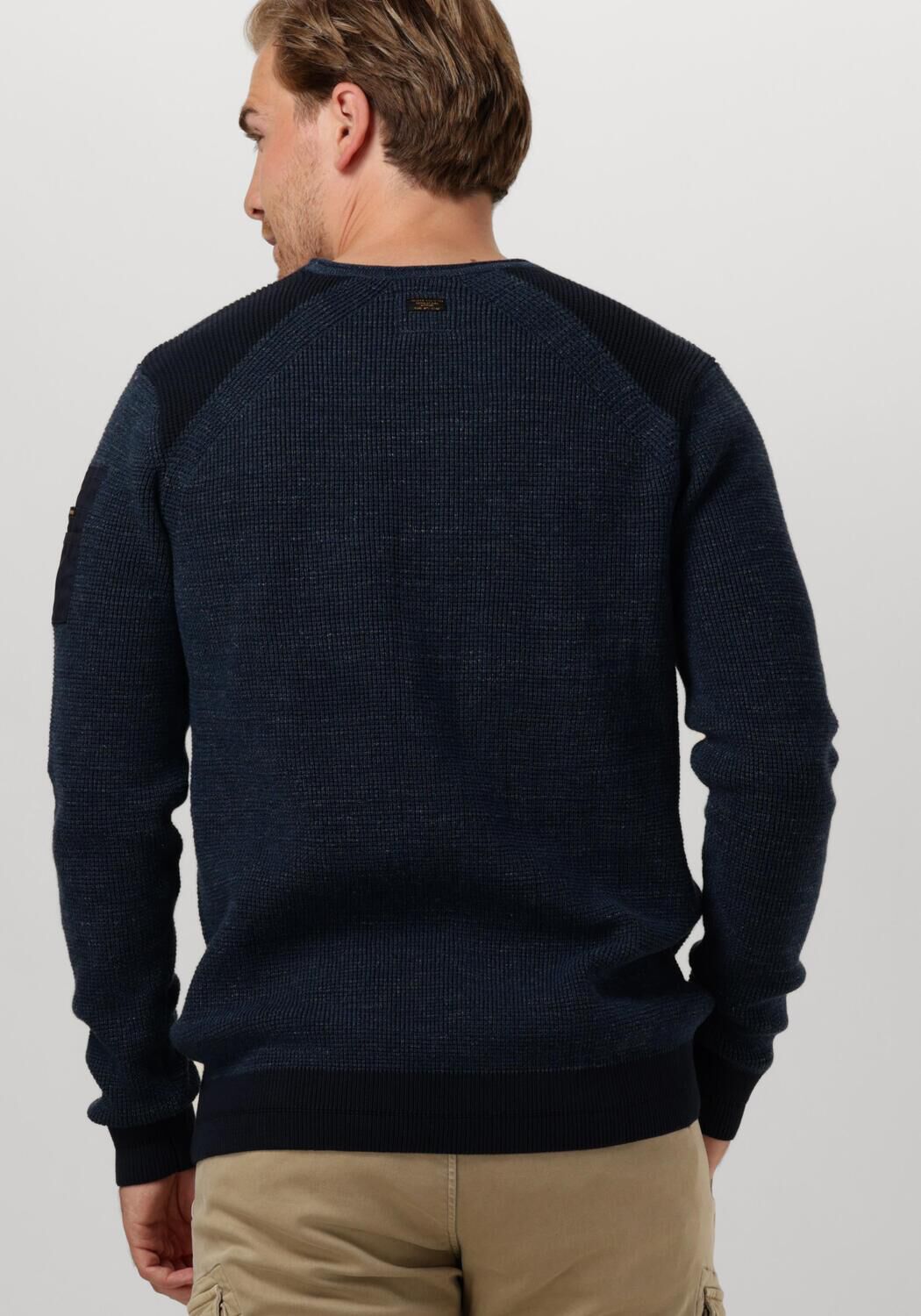 PME LEGEND Heren Truien & Vesten R-neck Cotton Rib Melee Knit Blauw