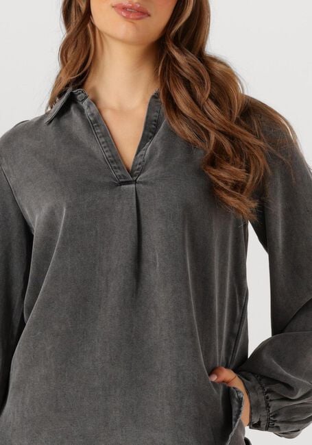 Donkergrijze SIMPLE Blouses WV-TENCEL-TWILL-25-3 - large