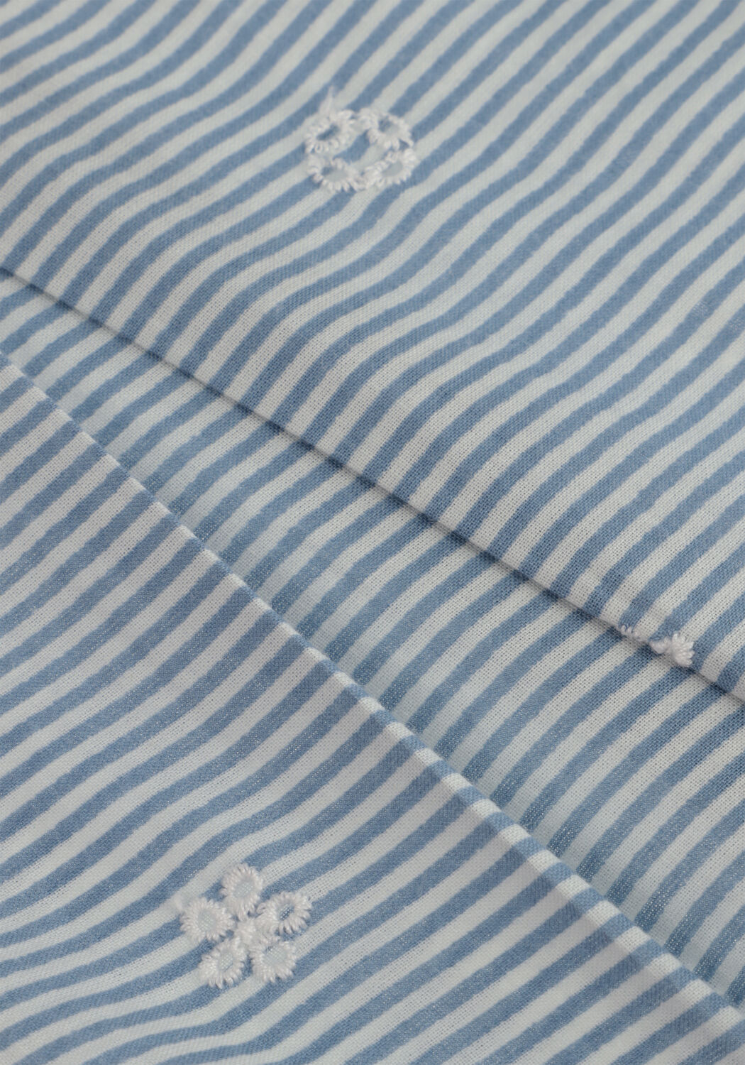 Lichtblauwe INDIAN BLUE JEANS Blouses STRIPE EMBROIDERY SHIRT - large