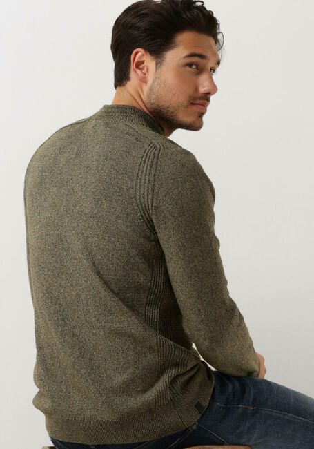 Groene CAST IRON Trui R-NECK COTTON MIX MOCKNECK - large