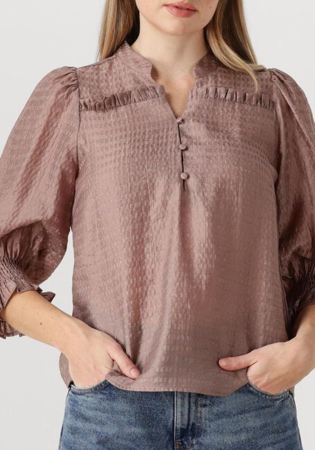 Taupe CO'COUTURE Blouses CHARLIECC FRILL SS SHIRT - large