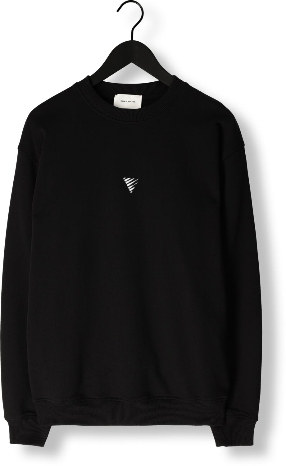 PURE PATH Heren Truien & Vesten Loose Fit Sweaters Crewneck305 Zwart
