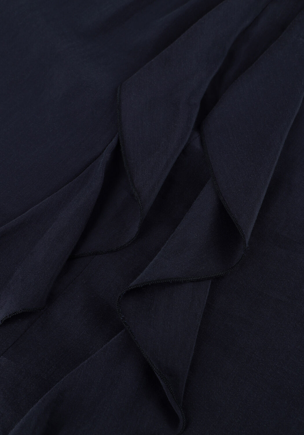 Donkerblauwe SUMMUM Blouses TOP RUFFLES COTTON VISCOSE - large