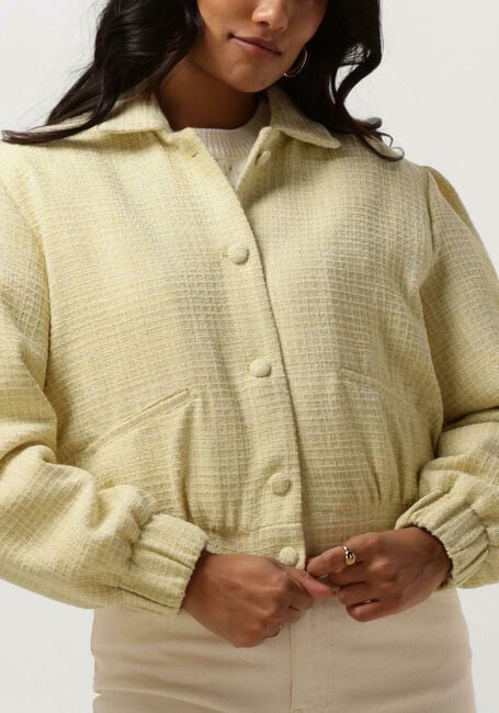 Gele COLOURFUL REBEL Jack YUKA BOUCLE BOMBER JACKET - large