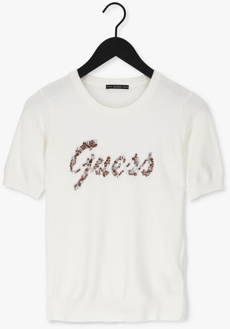 Gebroken wit GUESS Top EDITH RN SS SWTR - large