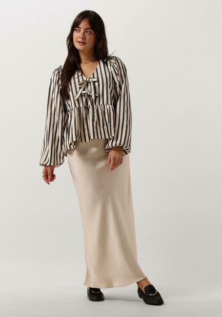 Beige NEO NOIR Maxirok VICKY HEAVY SATEEN SKIRT - large