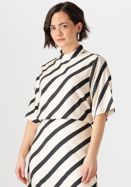 Witte JANSEN AMSTERDAM Blouses TEDDIE BLOUSE BS 116 SHORT SLEEVE HIGH NECK - large