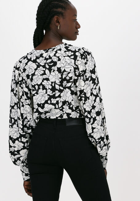 Zwarte MSCH COPENHAGEN Top DEONA MOROCCO LS TOP AOP - large