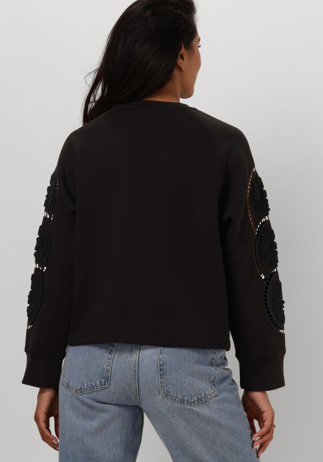 OBJECT Dames Truien & Vesten Objdorina Lo L s Sweat Top Zwart