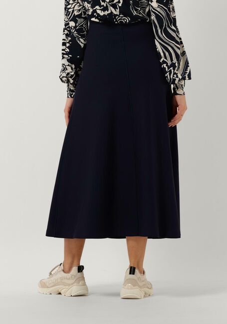 Donkerblauwe VANILIA Midirok DOUBLE PUNTO MIDI SKIRT - large
