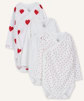 Witte PETIT BATEAU Rompers 3 BODIES NAISS ML Witte PETIT BATEAU Rompers 3 BODIES NAISS ML - medium