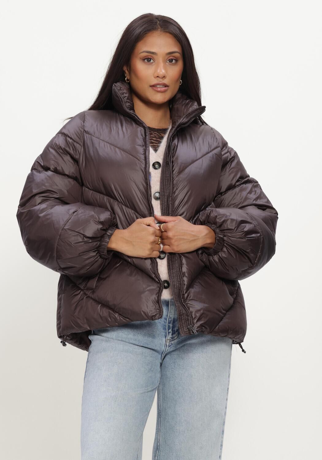Bruine MODSTR&Ouml;M Gewatteerde jas TETRISMD JACKET - large
