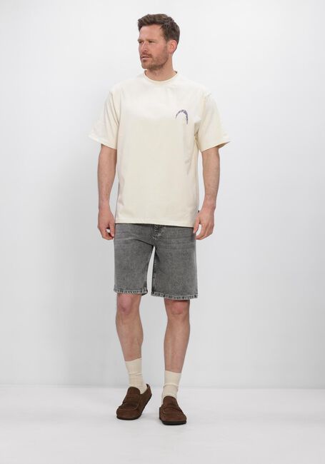 Ecru WOODBIRD T-shirt WBBAINE WARP TEE - large