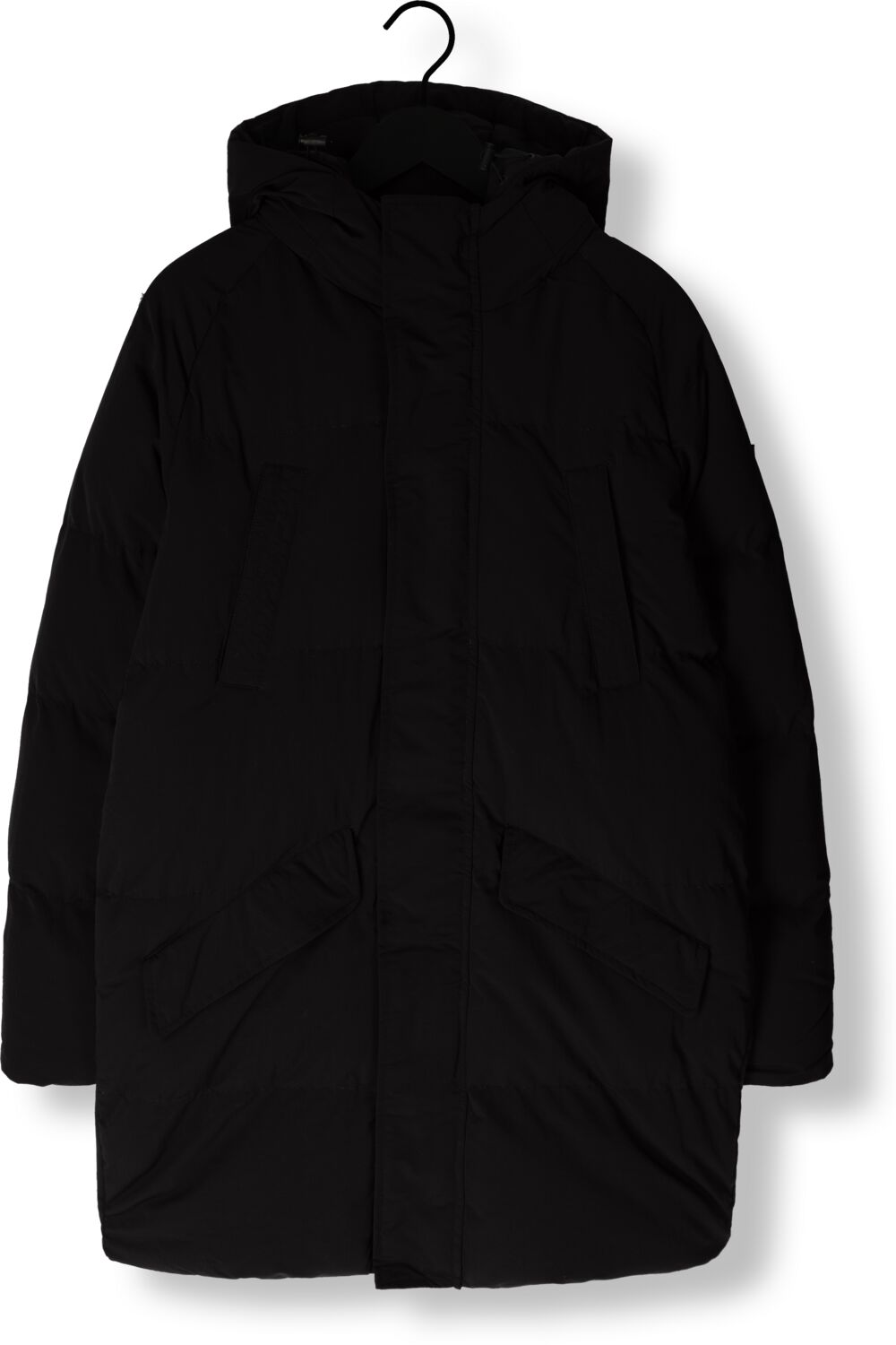 PUREWHITE Heren Jassen Long Padded Jacket With Pockets Zwart