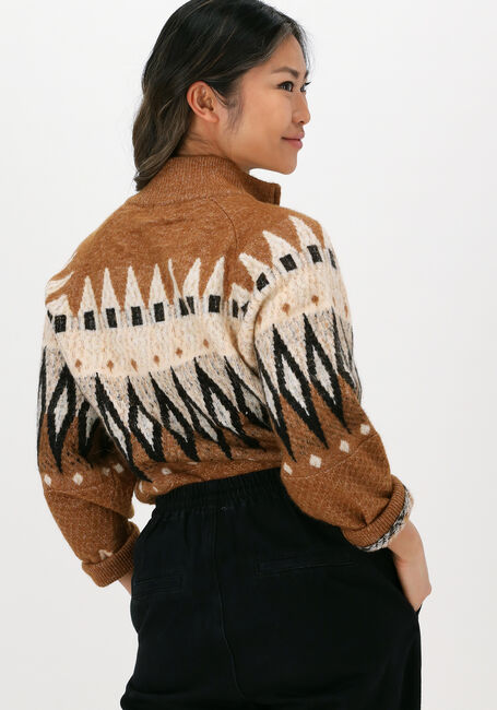 Bruine OBJECT Trui ISA L/S KNIT PULLOVER - large