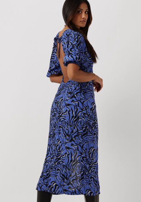Blauwe ENVII Maxi jurk ENRUBY SS MIDI DRESS AOP 6696 - large