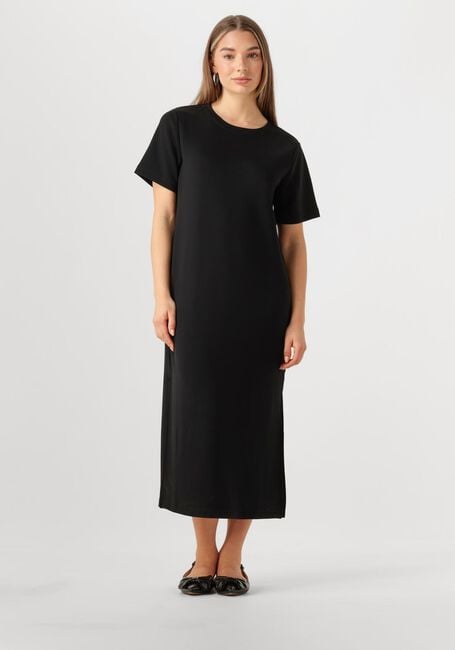 Zwarte MY ESSENTIAL WARDROBE Midi jurk HELLAMW R-NECK LONG DRESS - large
