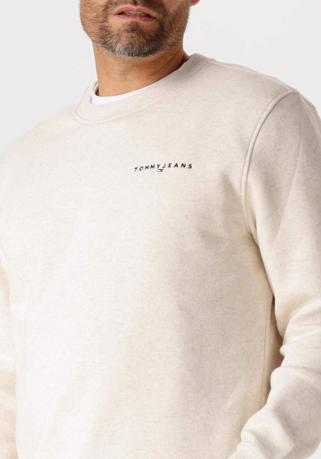 TOMMY JEANS Heren Truien & Vesten Tjm Reg Linear Crew Ext Beige