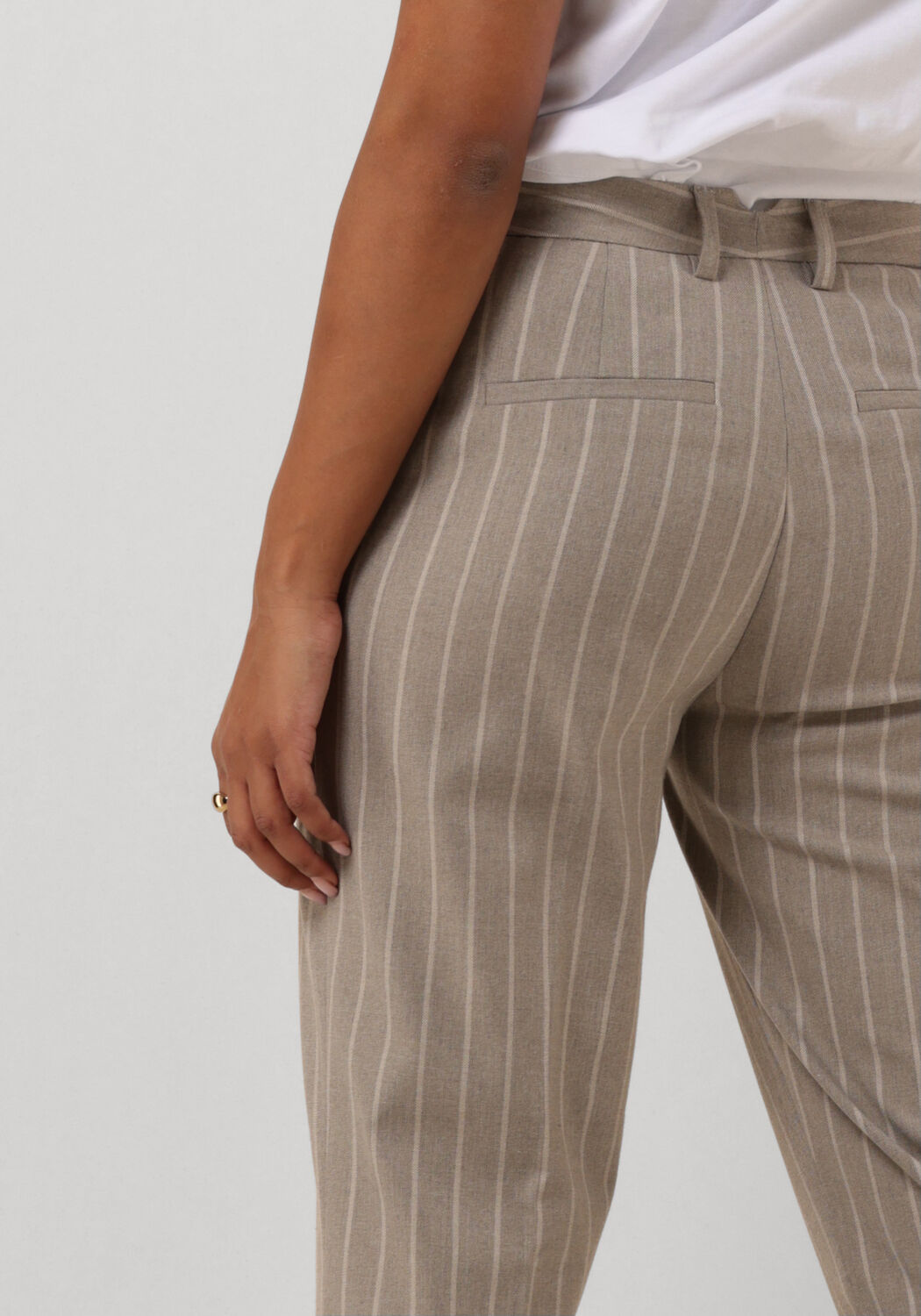 MOS MOSH Dames Broeken Rhys Stripe Pant Grijs