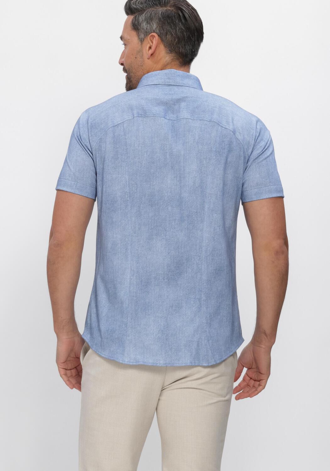 Blauwe DESOTO Casual overhemd CASUAL KENT 1/2 - large