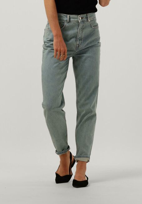 Blauwe SELECTED FEMME Mom jeans SLFGRACE FELINA HW MOM GREENCAST JEANS - large