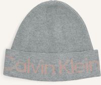 Grijze CALVIN KLEIN Muts ECO KNIT BEANIE - medium
