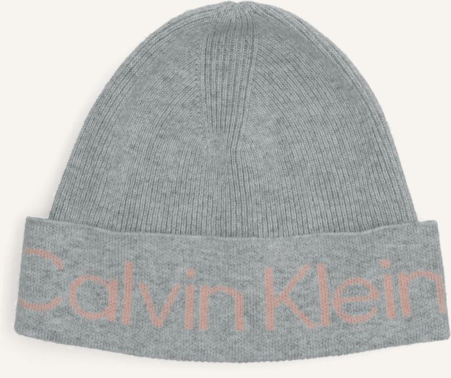 Grijze CALVIN KLEIN Muts ECO KNIT BEANIE Grijze CALVIN KLEIN Muts ECO KNIT BEANIE - large