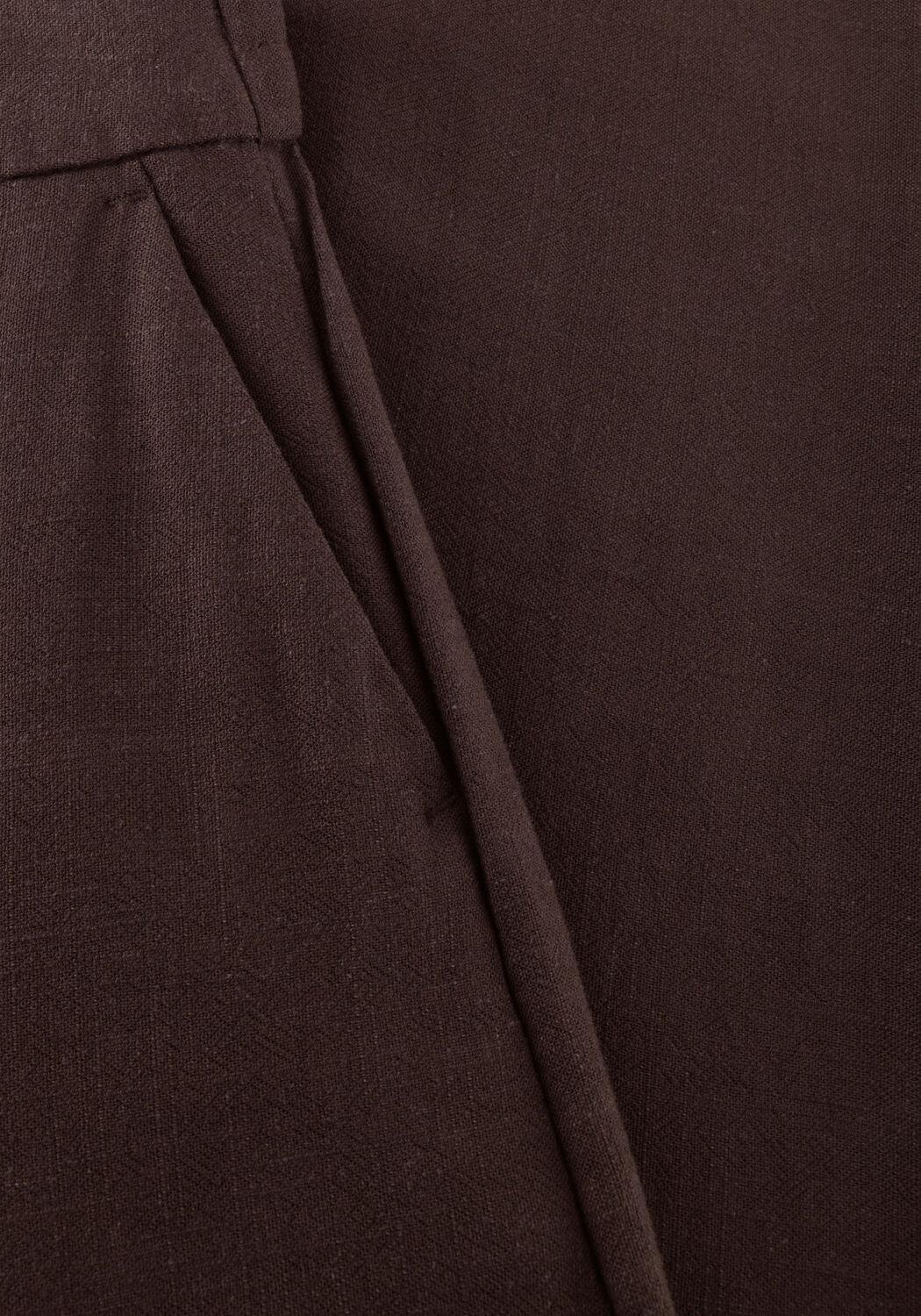 Bruine OBJECT Wijde broek OBJSANNE ALINE WIDE PANT - large