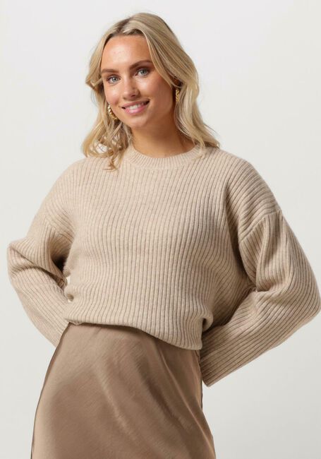 Ecru CO'COUTURE Trui ROW BOX O-KNIT - large