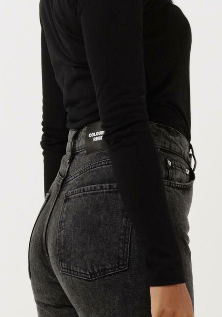 Zwarte COLOURFUL REBEL Straight leg jeans JONES MID RISE STRAIGHT LEG DENIM PANTS - large