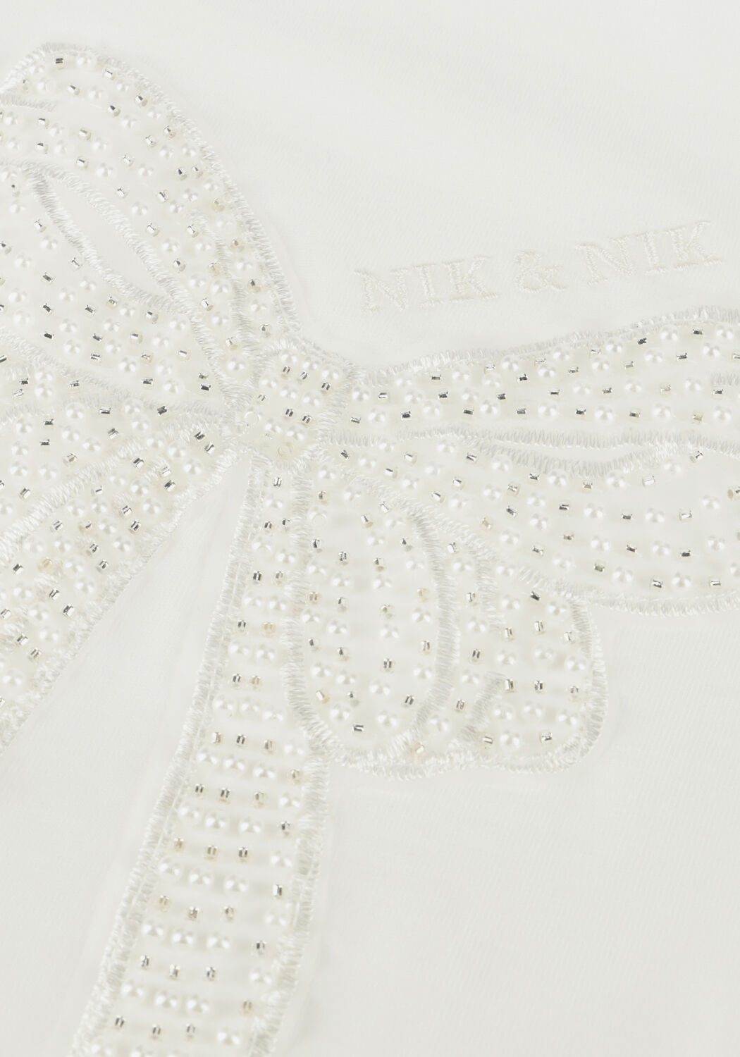 NIK & NIK Meisjes Tops & T-shirts Bow T-shirt Wit