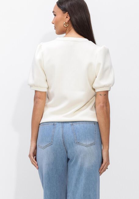 Gebroken wit OBJECT Top OBJANDREA S/S RE V-NECK TOP - large