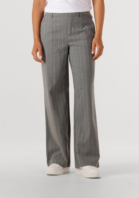 Grijze OBJECT Pantalon OBJLISA WIDE PANT - large