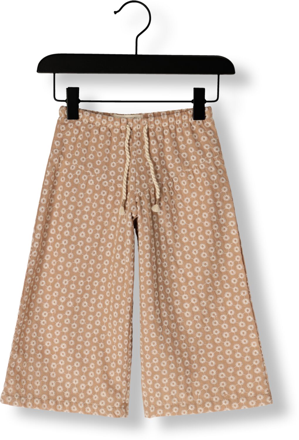 YOUR WISHES Meisjes Broeken Broderie Wide Leg Pants Beige