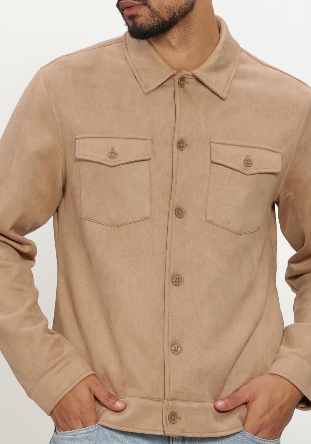 Camel BLUE INDUSTRY Overshirt BLUE INDUSTRY SHIRTJACKET - large