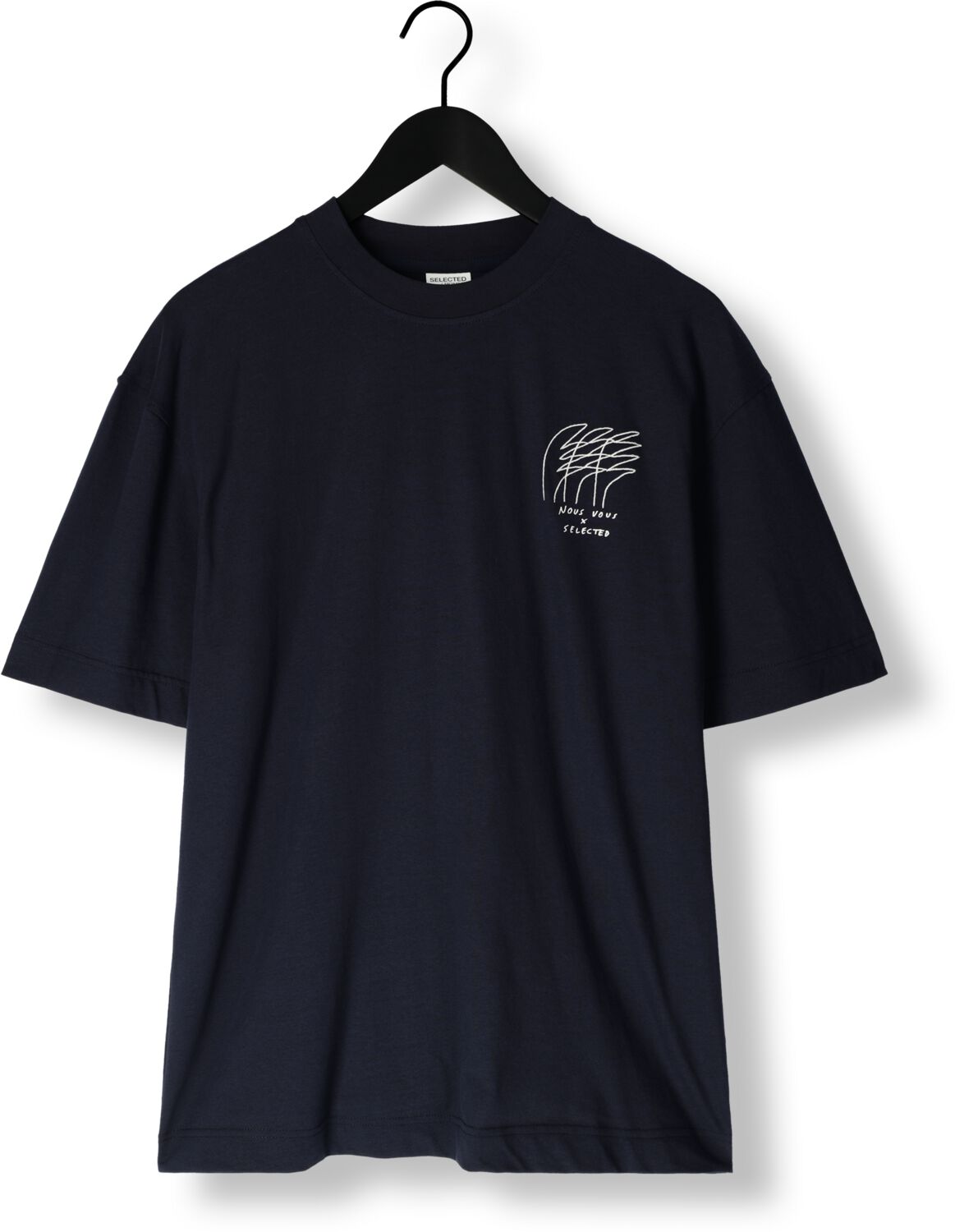 SELECTED HOMME Heren Polo's & T-shirts Slhrelaxjay License Ss O-neck Tee Donkerblauw