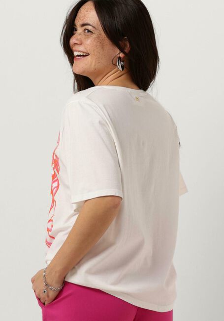 Ecru FABIENNE CHAPOT T-shirt FAY BLOOM PINK T-SHIRT - large
